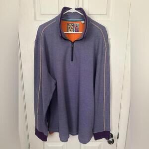 Robert Graham Lg Knit Quarter Zip Sweater - Size 3XL